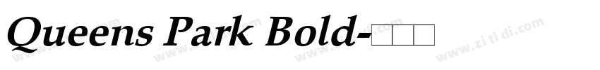 Queens Park Bold字体转换